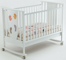 Детская кроватка-качалка Papaloni Aura 125x65